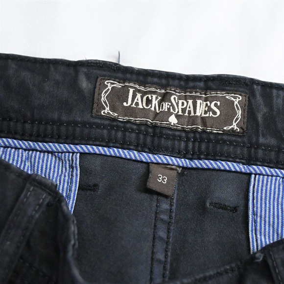 Jack of Spades 33 x 10" Black Stretch Montauk Bermuda Chino Shorts - Picture 3 of 5